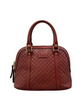 Gucci Handbag Micro Guccissima Red Leather
